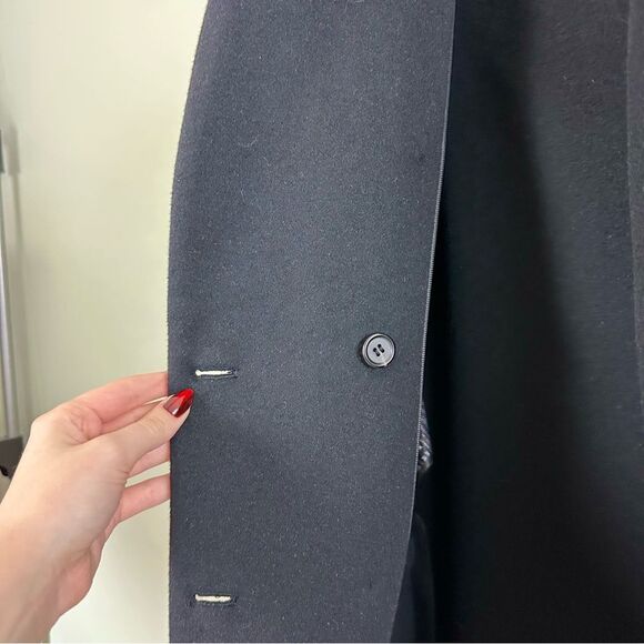 Prada Black Wool Double Breasted Pea Coat - Picture 5 of 15